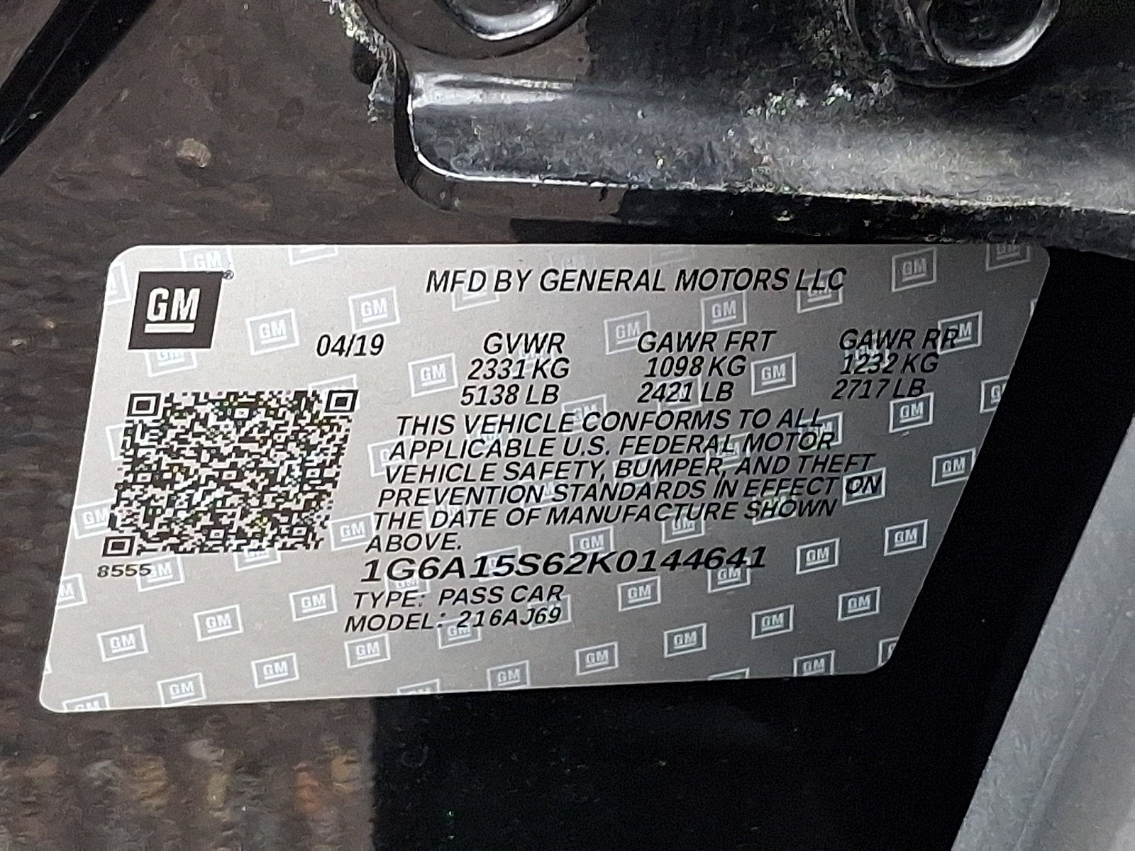 2019 Cadillac CTS-V NA