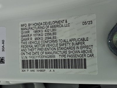 2023 Honda Accord Sedan LX CVT