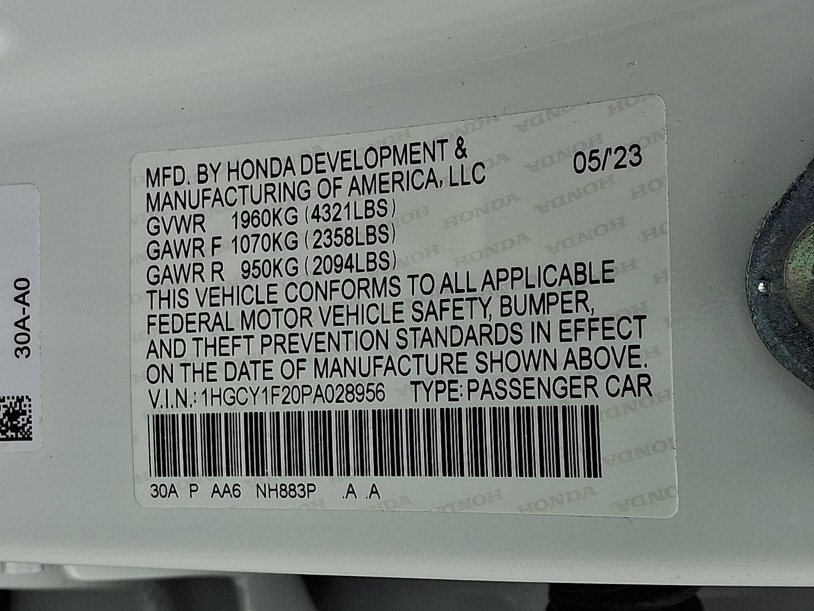 2023 Honda Accord Sedan LX CVT