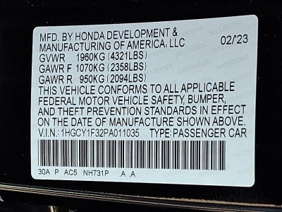 2023 Honda Accord Sedan EX CVT