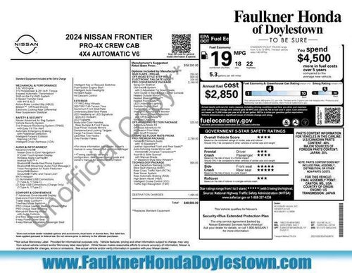 2024 Nissan Frontier Crew Cab 4x4 PRO-4X