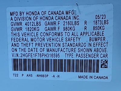 2023 Honda Civic Sedan EX CVT