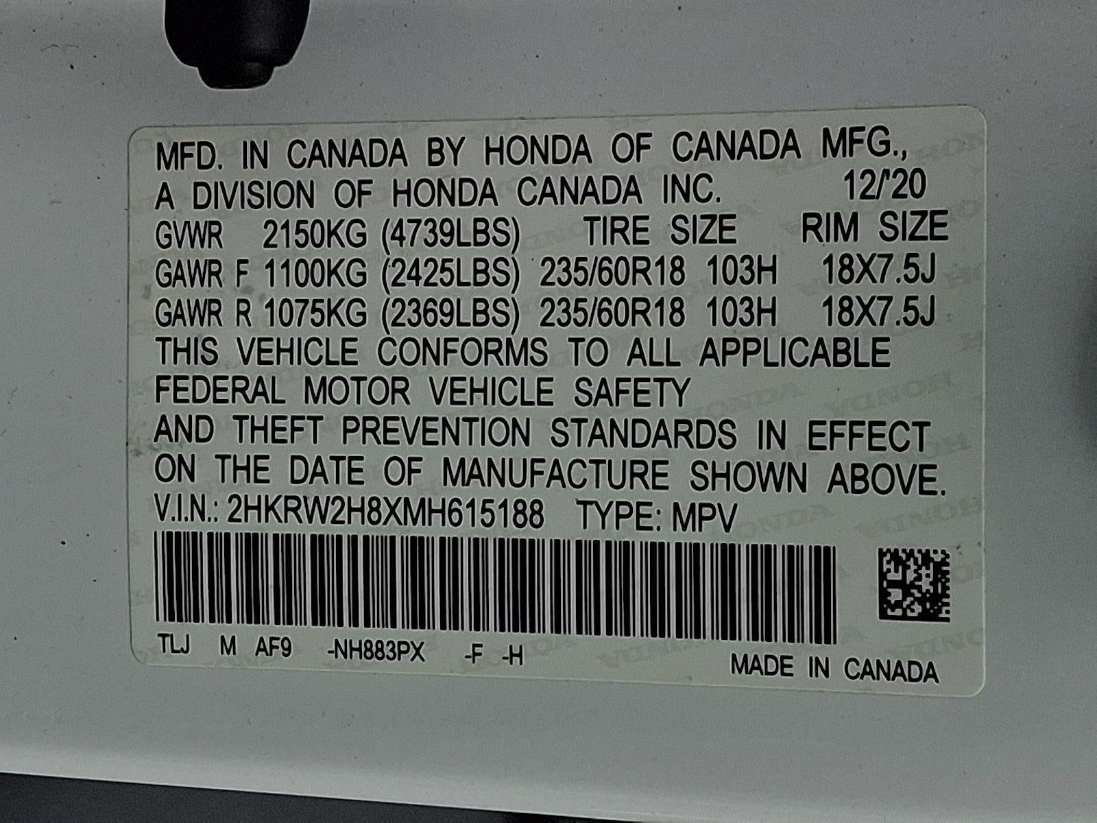 2021 Honda CR-V EX-L AWD