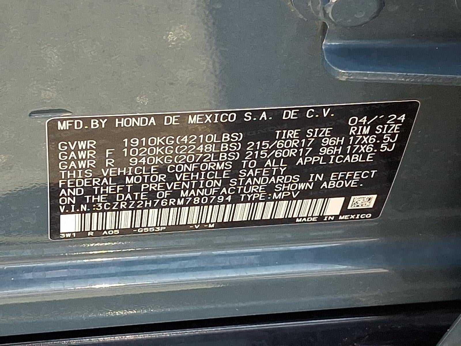 2024 Honda HR-V EX-L AWD CVT