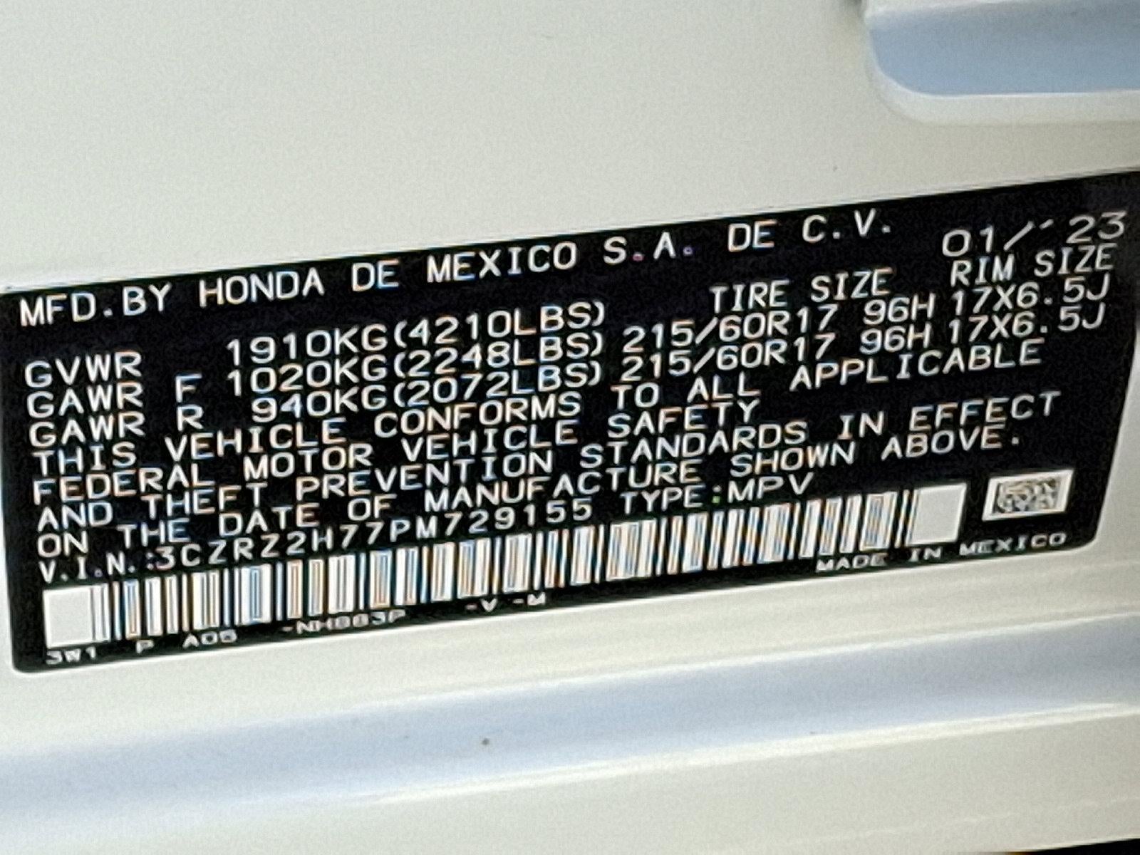 2023 Honda HR-V EX-L AWD CVT