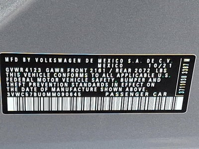 2021 Volkswagen Jetta S Auto