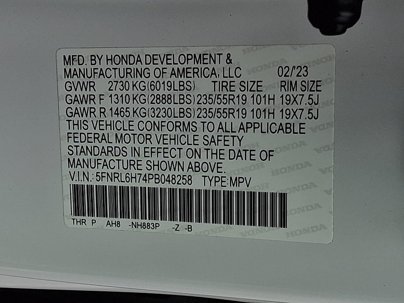 2023 Honda Odyssey Sport Auto