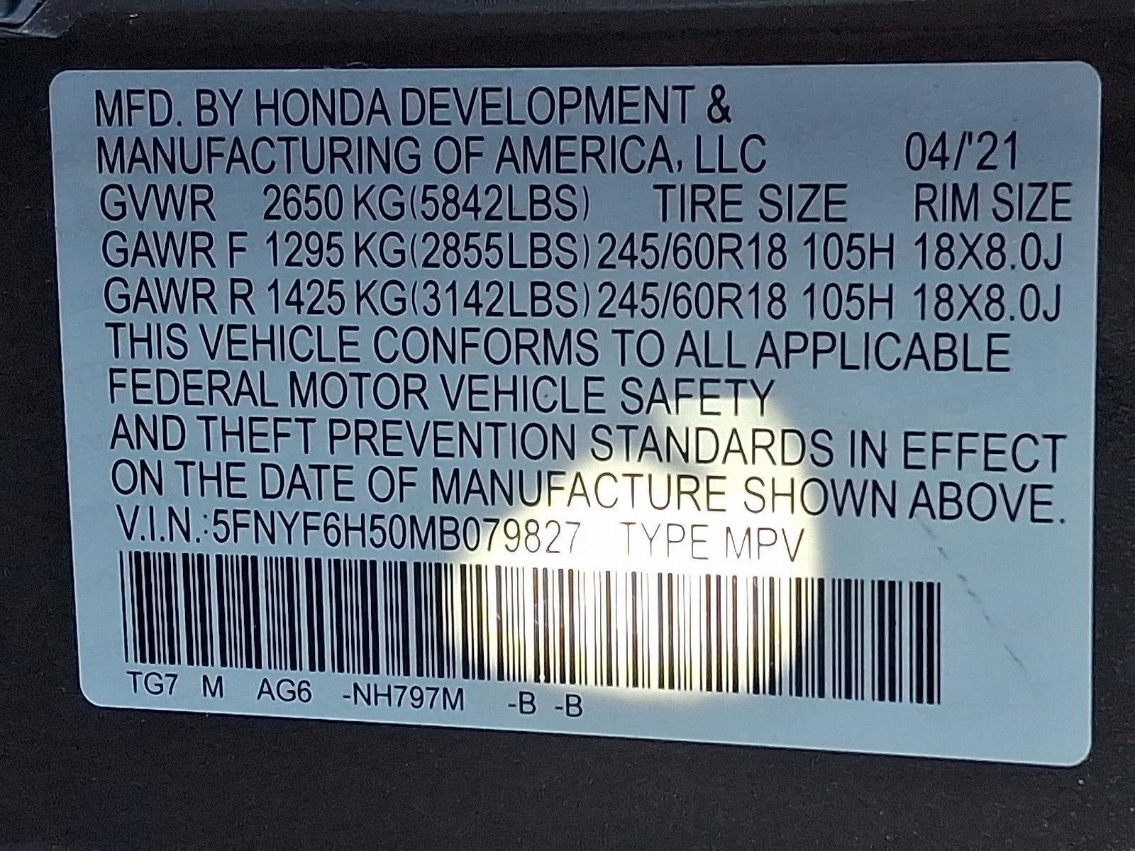 2021 Honda Pilot EX-L AWD