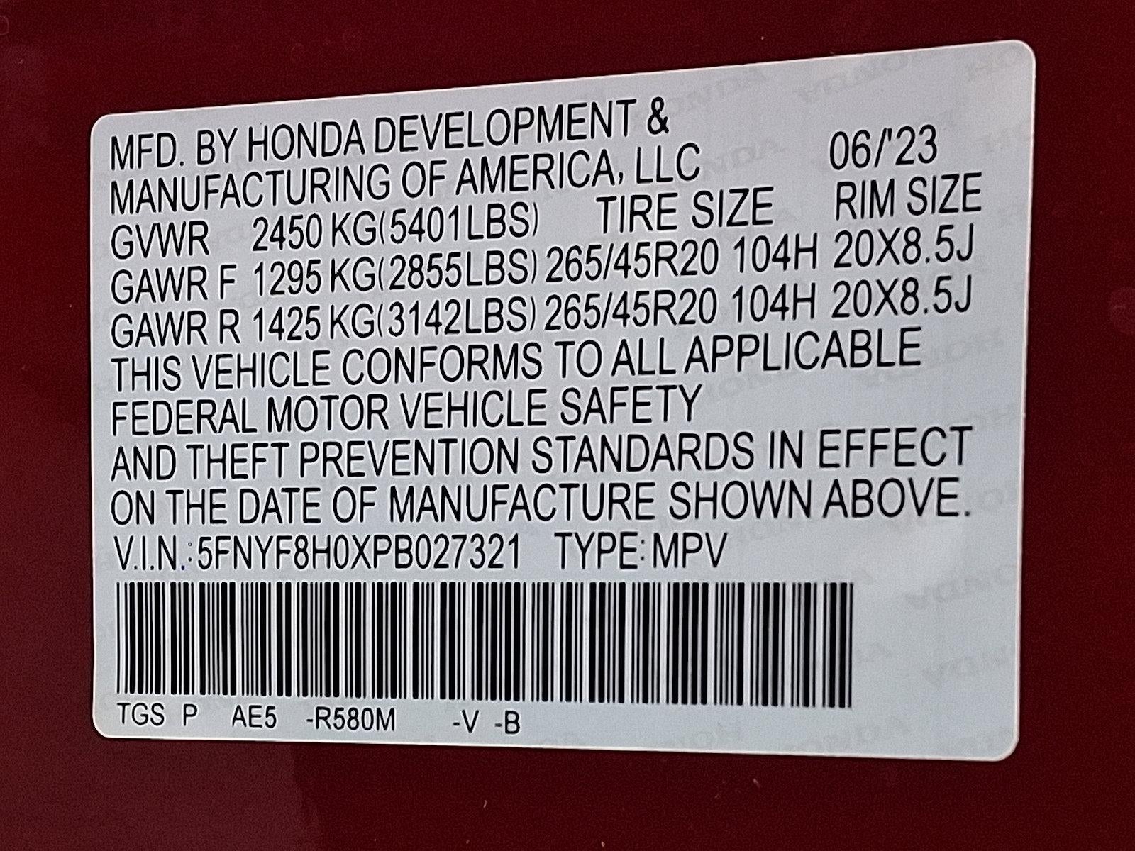 2023 Honda Passport Elite AWD