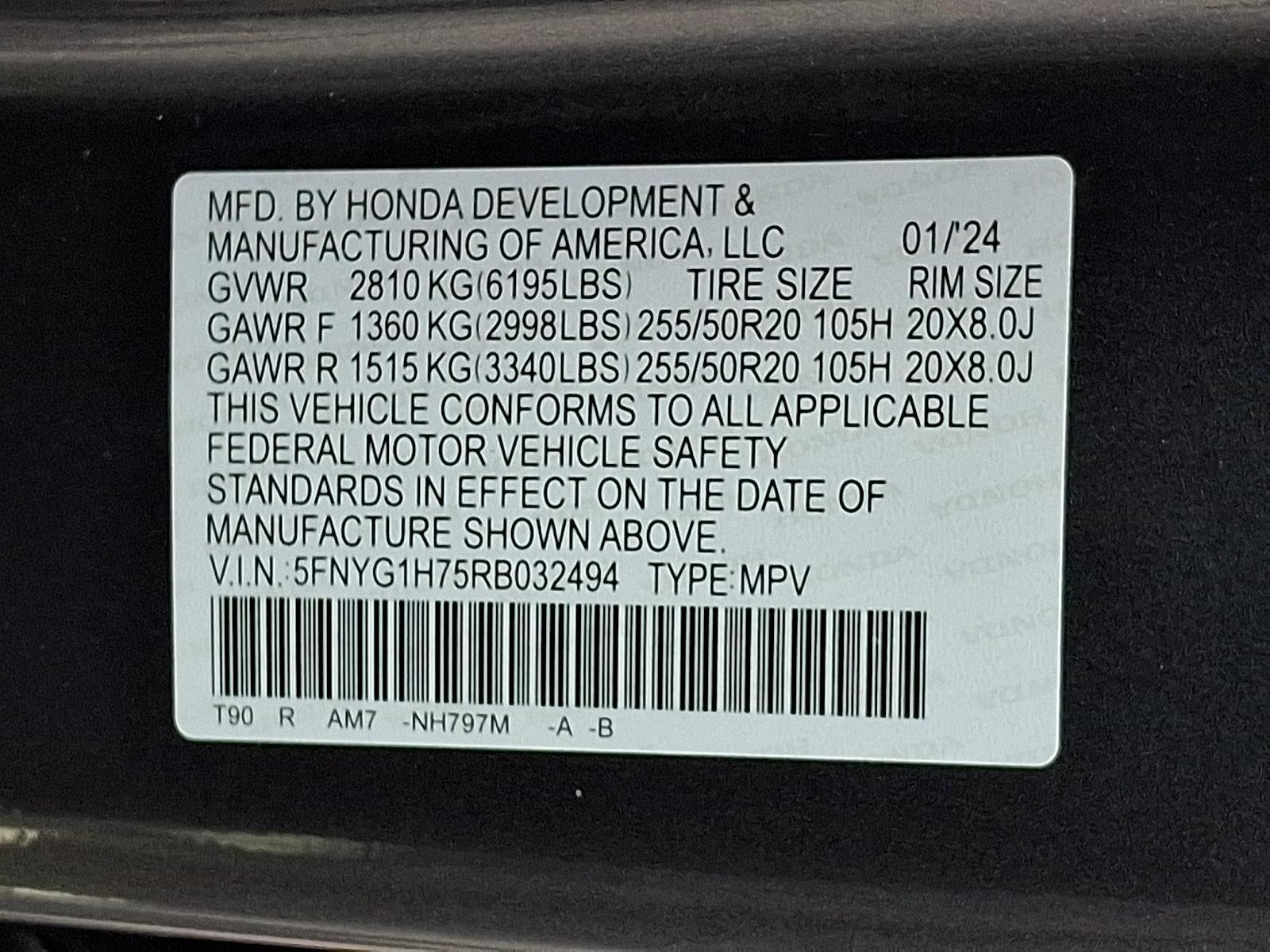 2024 Honda Pilot Touring AWD