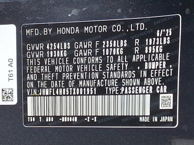 2026 Honda Civic Hatchback Hybrid Sport CVT