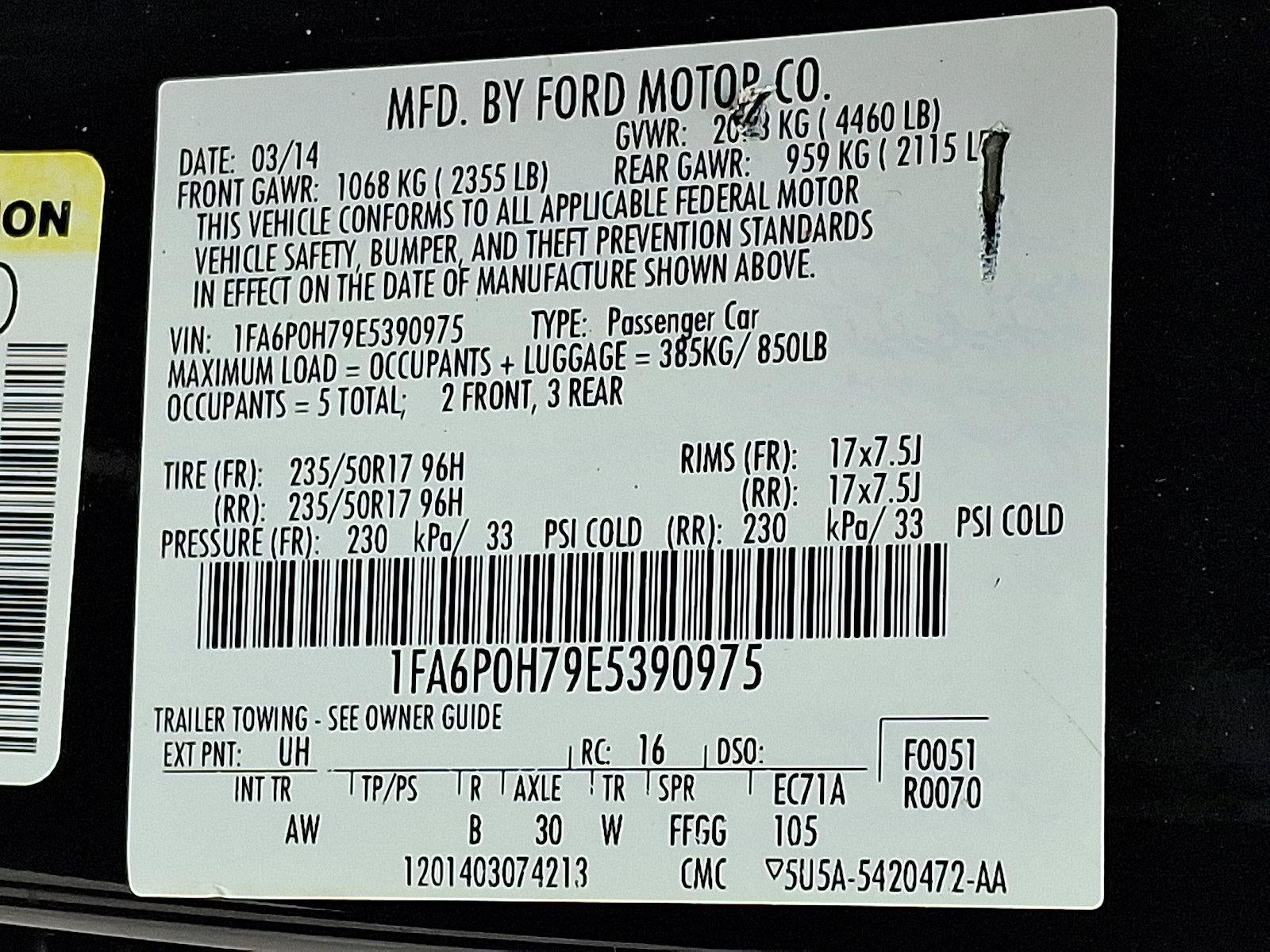 2014 Ford Fusion 4dr Sdn SE FWD