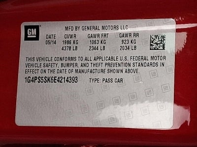 2014 Buick Verano 4dr Sdn Leather Group