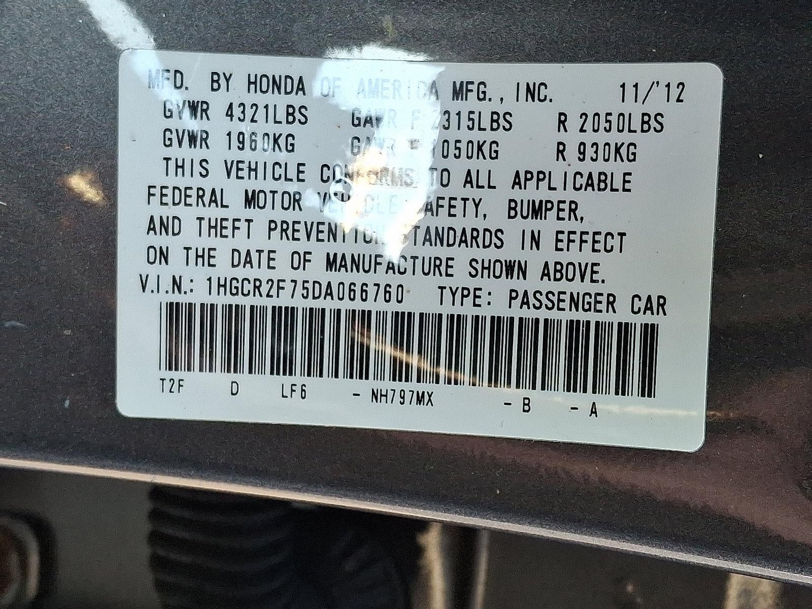 2013 Honda Accord Sedan EX CVT