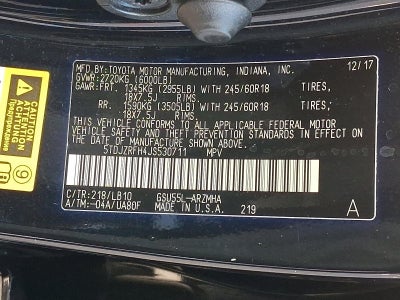 2018 Toyota Highlander XLE V6 AWD (Natl)