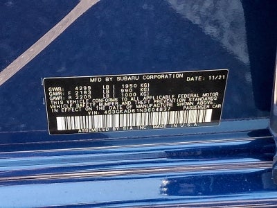 2022 Subaru Impreza Premium 4-door CVT