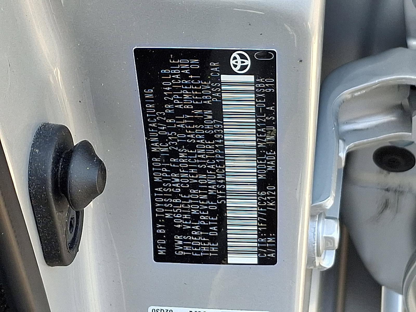 2023 Toyota Corolla SE CVT (Natl)