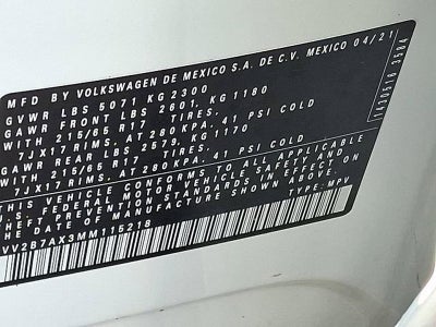 2021 Volkswagen Tiguan 2.0T SE 4MOTION