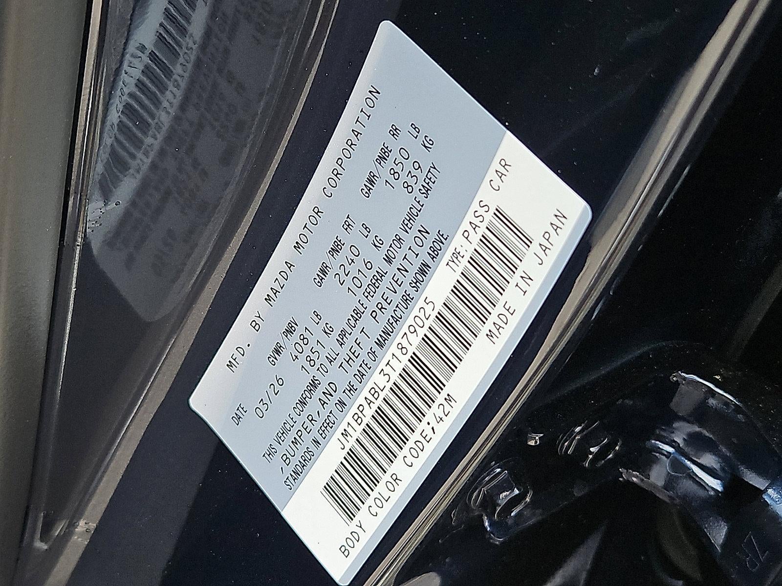 2026 Mazda Mazda3 Sedan 2.5 S Select Sport