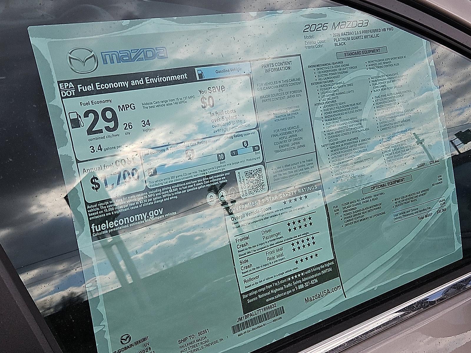 2026 Mazda Mazda3 Hatchback 2.5 S Preferred