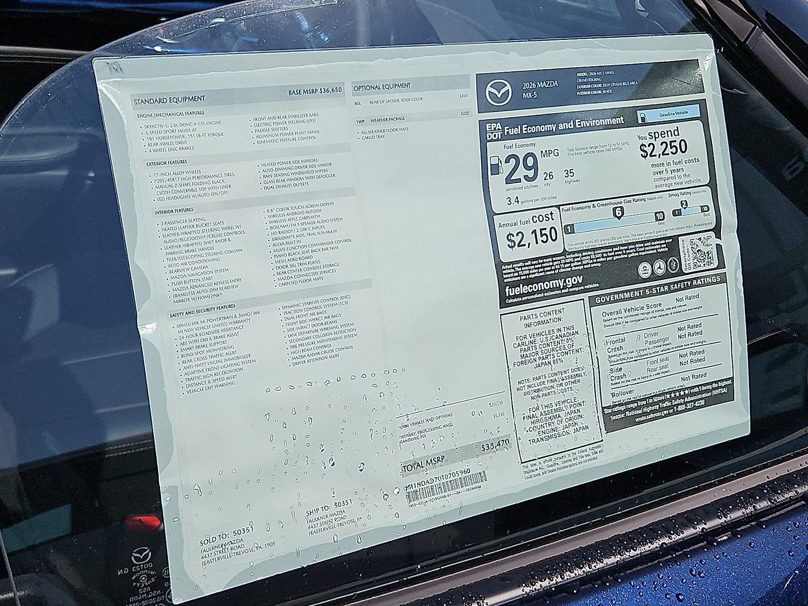 2026 Mazda Mazda MX-5 Miata Grand Touring