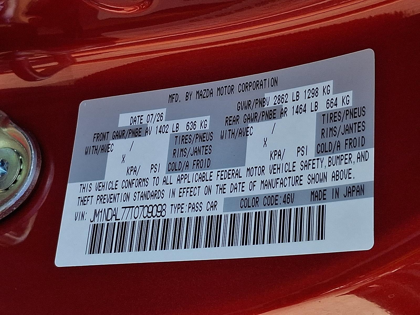 2026 Mazda Mazda MX-5 Miata RF Club