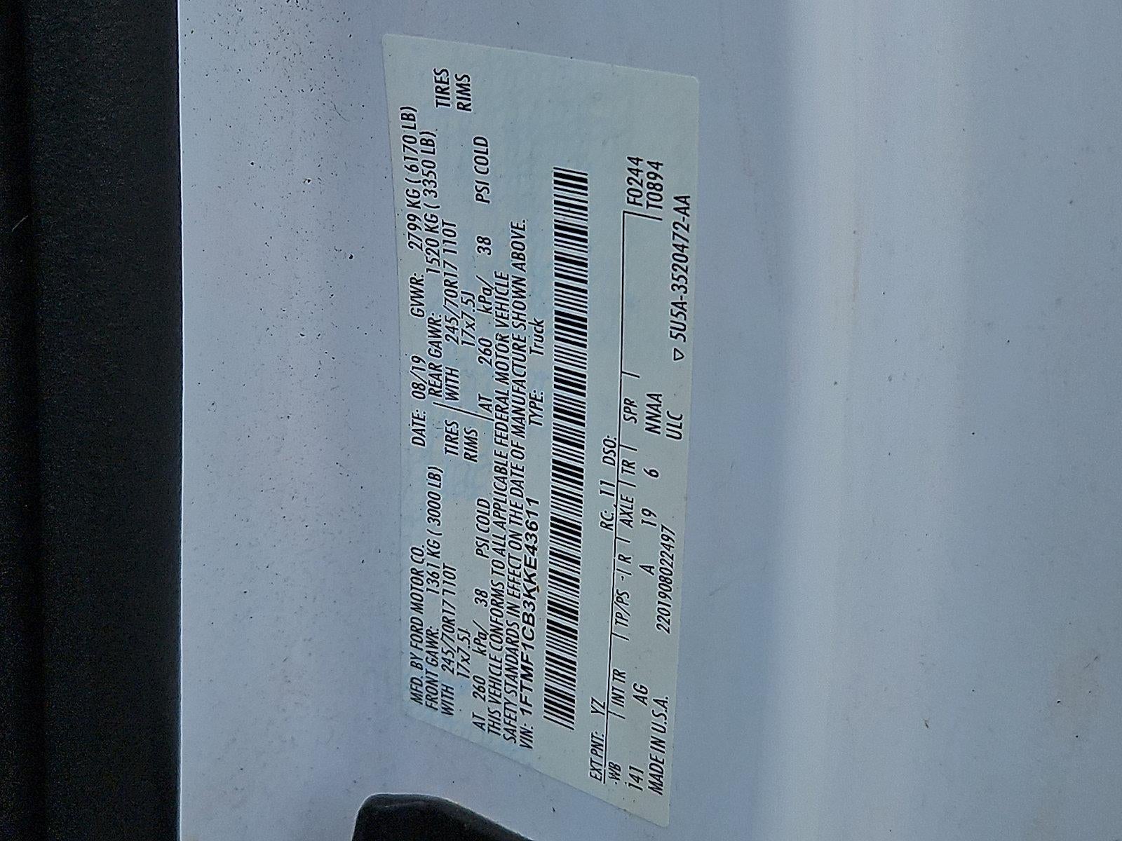 2019 Ford F-150 XL 2WD Reg Cab 6.5' Box