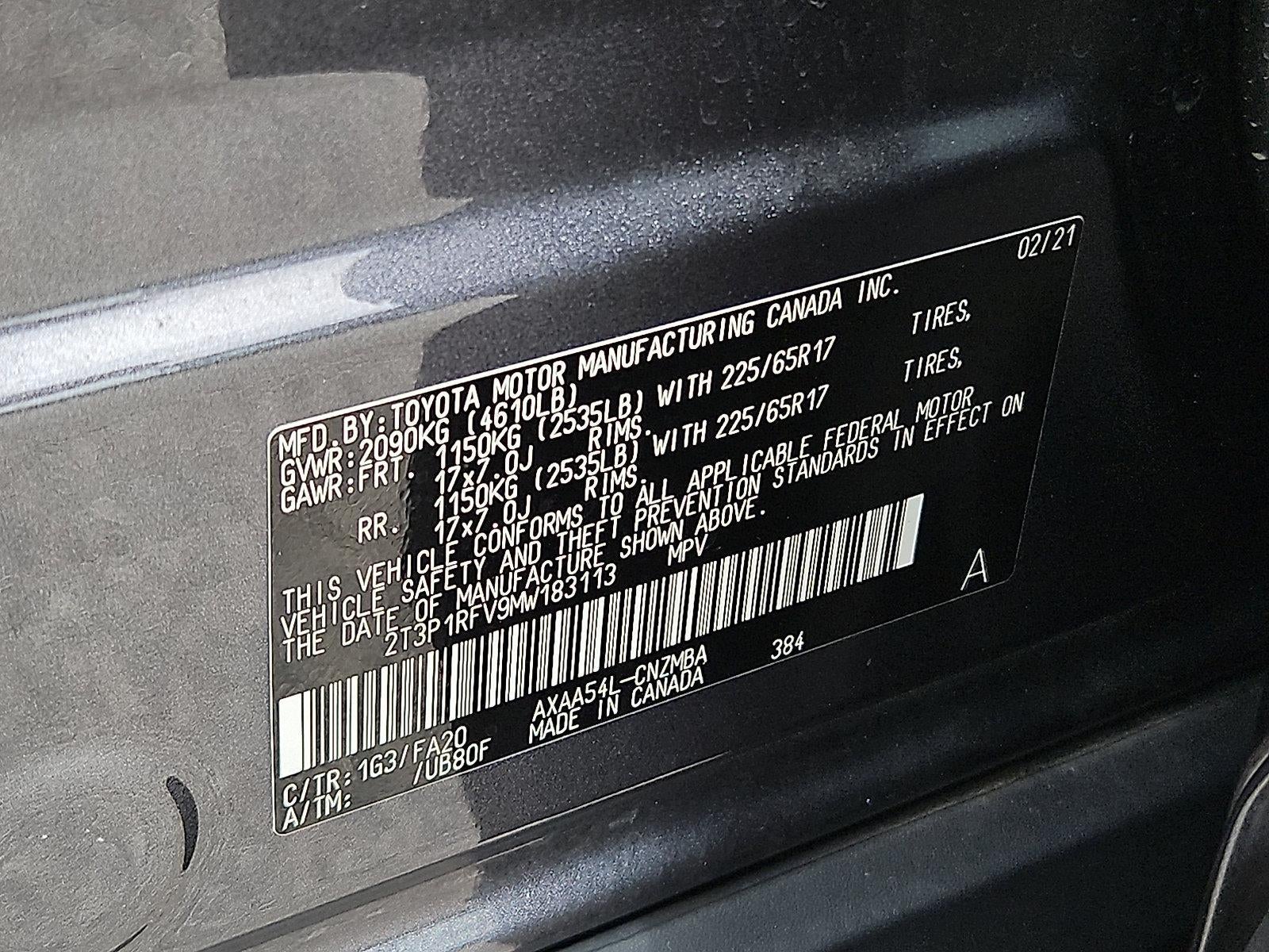 2021 Toyota RAV4 XLE AWD (Natl)