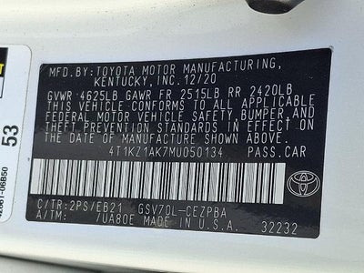 2021 Toyota Camry TRD V6 Auto (Natl)