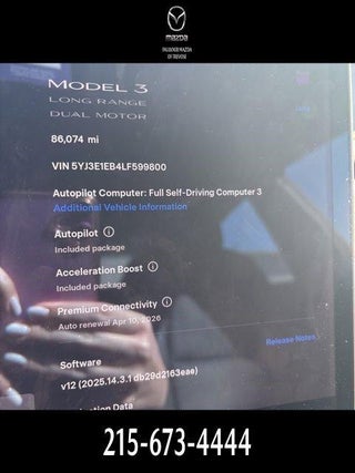 2020 Tesla Model 3 Long Range AWD