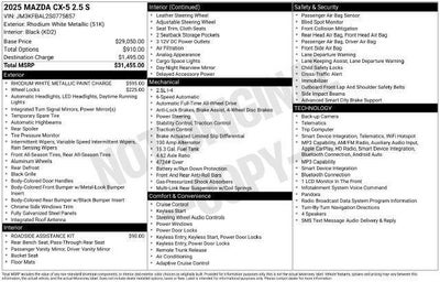 2025 Mazda Mazda CX-5 2.5 S AWD
