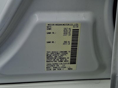 2016 Nissan Altima 4dr Sdn I4 2.5 SL