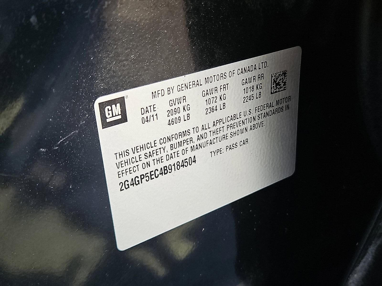 2011 Buick Regal CXL RL2 (Oshawa)