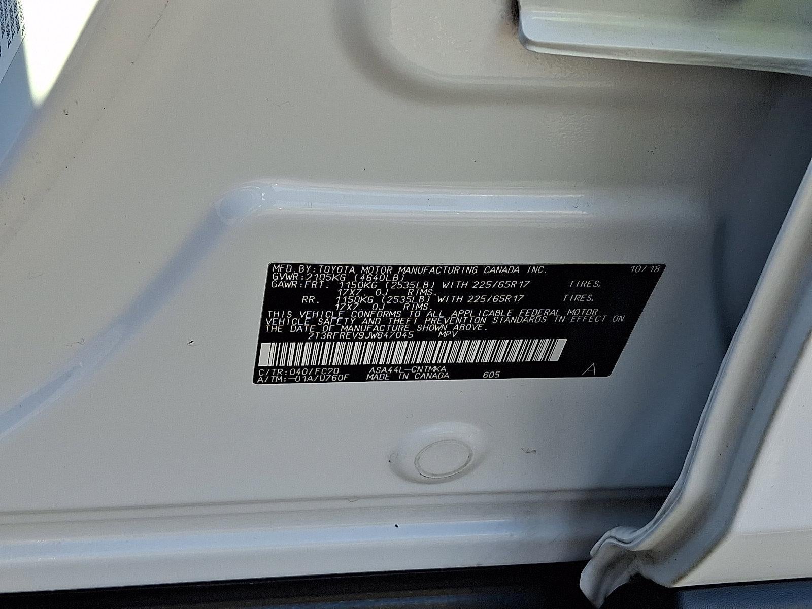 2018 Toyota RAV4 XLE AWD (Natl)
