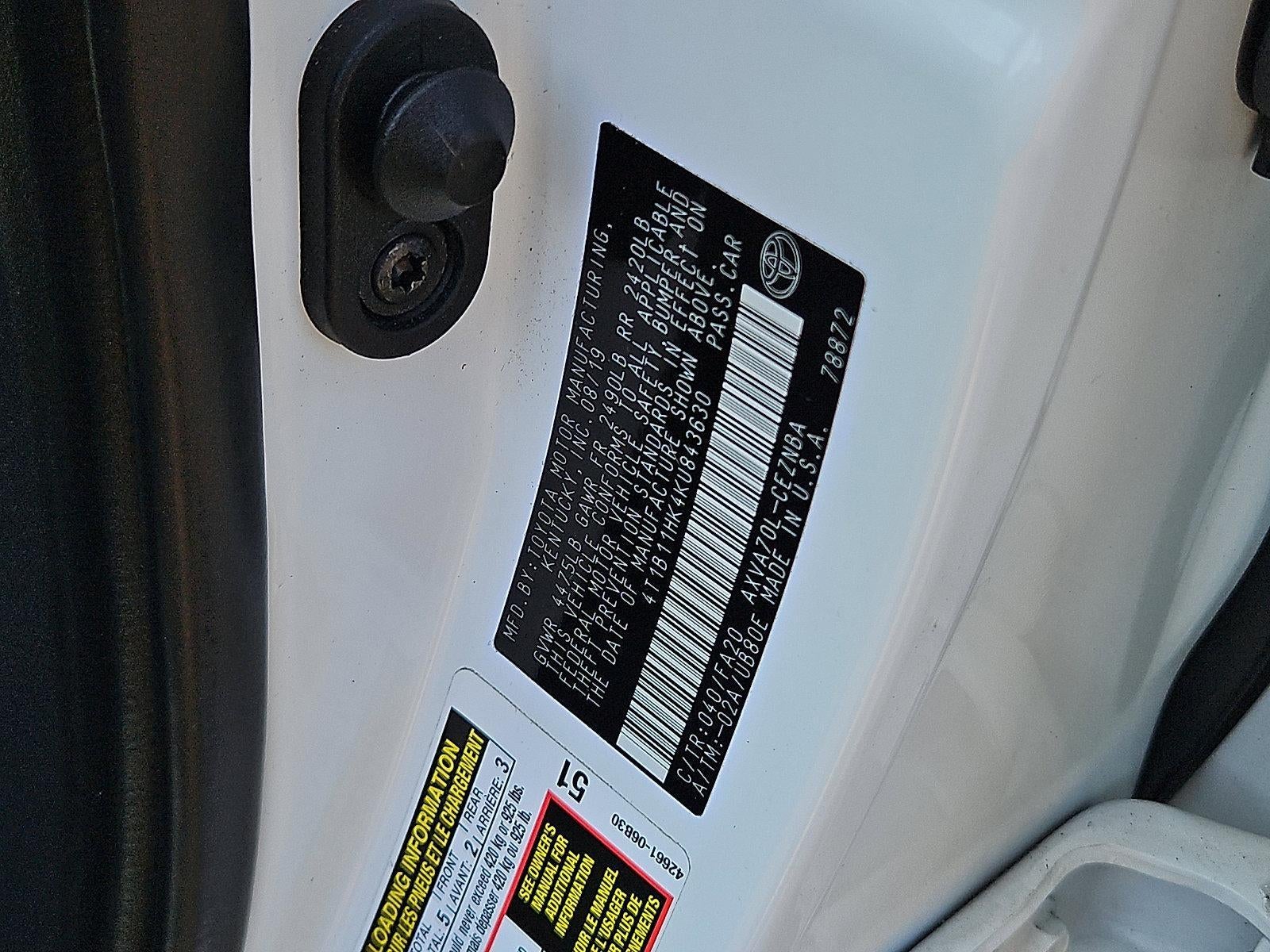 2019 Toyota Camry LE Auto (SE)