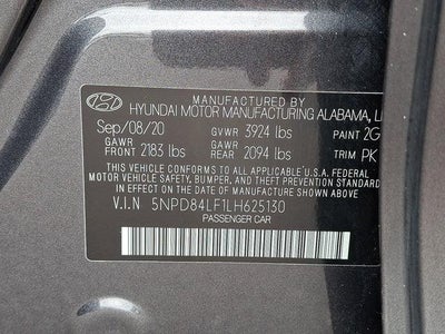 2020 Hyundai ELANTRA Value Edition IVT