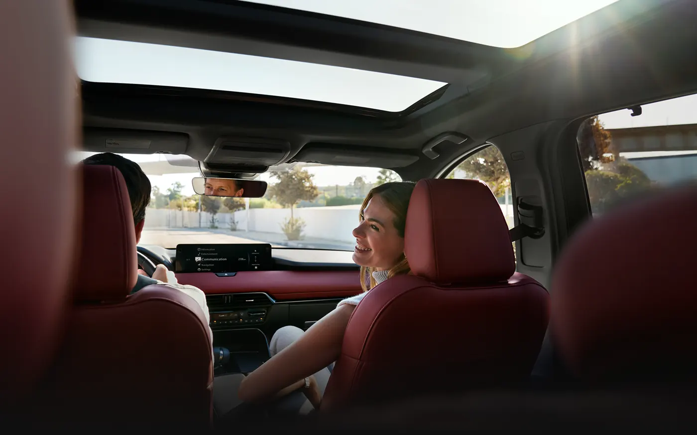 Friends riding in the 2-row 2027 Mazda CX-90 | Faulkner Mazda Trevose in Trevose PA