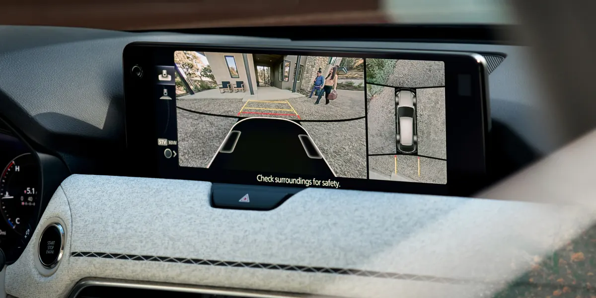 2027 Mazda CX-90 360° View Monitor on the center display | Faulkner Mazda Trevose in Trevose PA