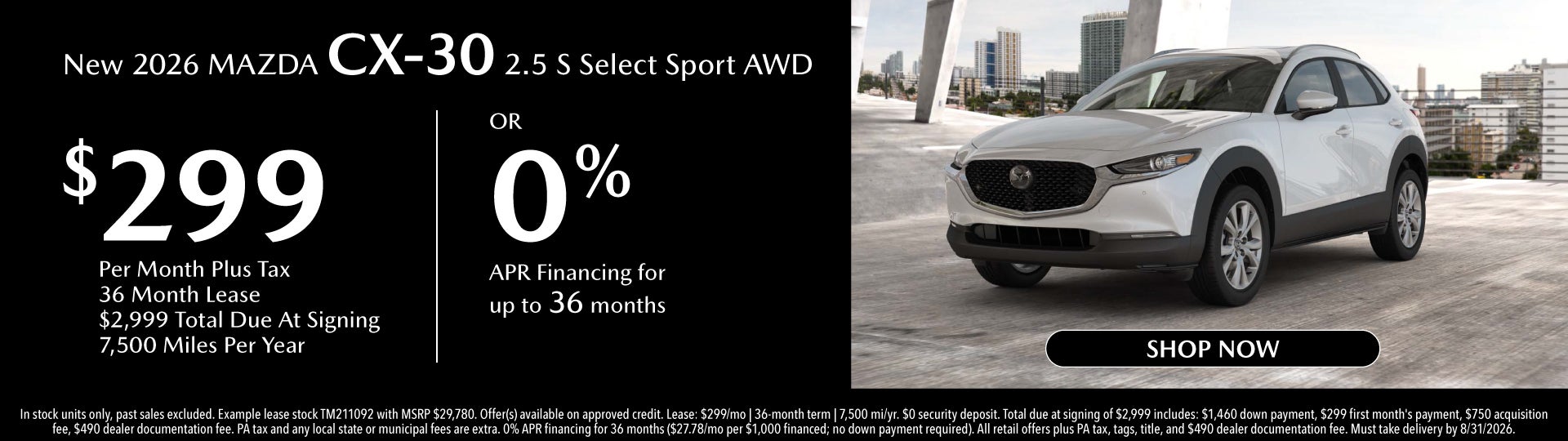 New 2026 MAZDA CX-30 2.5 S AWD
