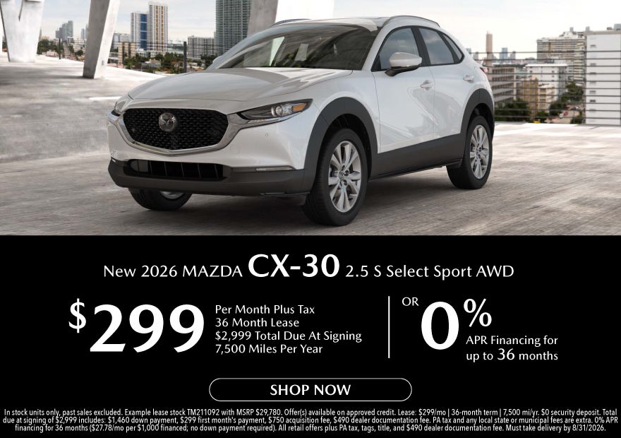 New 2026 MAZDA CX-30 2.5 S AWD