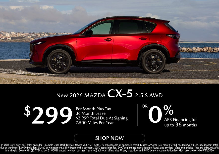 New 2026 MAZDA CX-5 2.5 S AWD