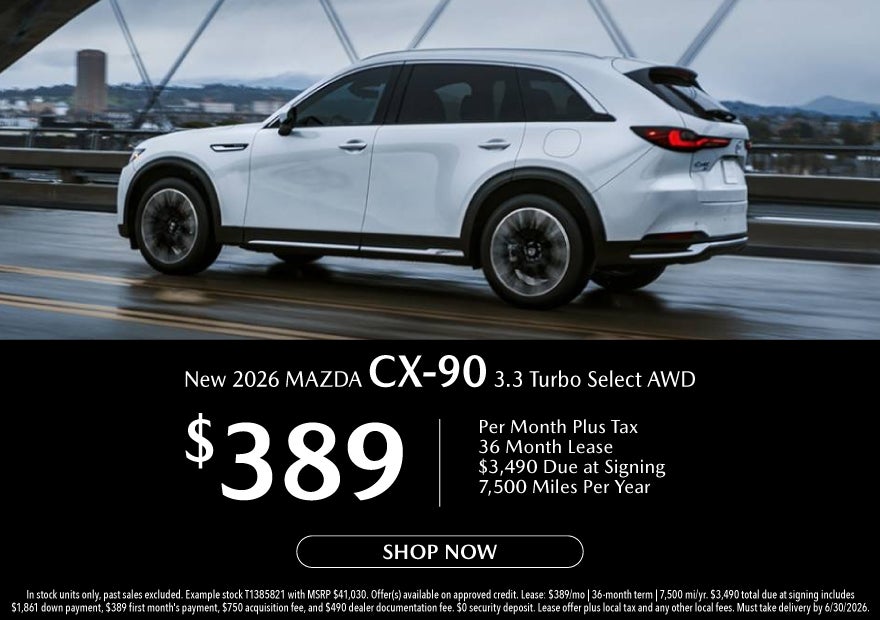 New 2026 MAZDA CX-90 3.3 Turbo Select AWD
