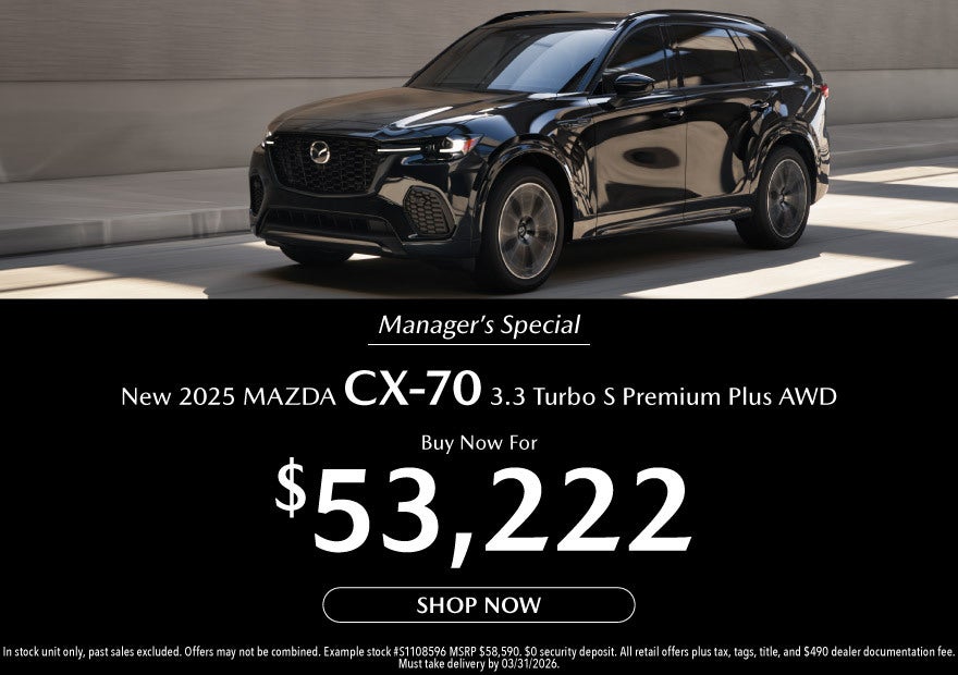 New 2025 MAZDA CX-70 3.3 Turbo S Premium Plus AWD
