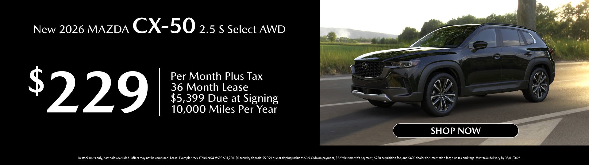 New 2026 MAZDA CX-50 2.5 S Select AWD