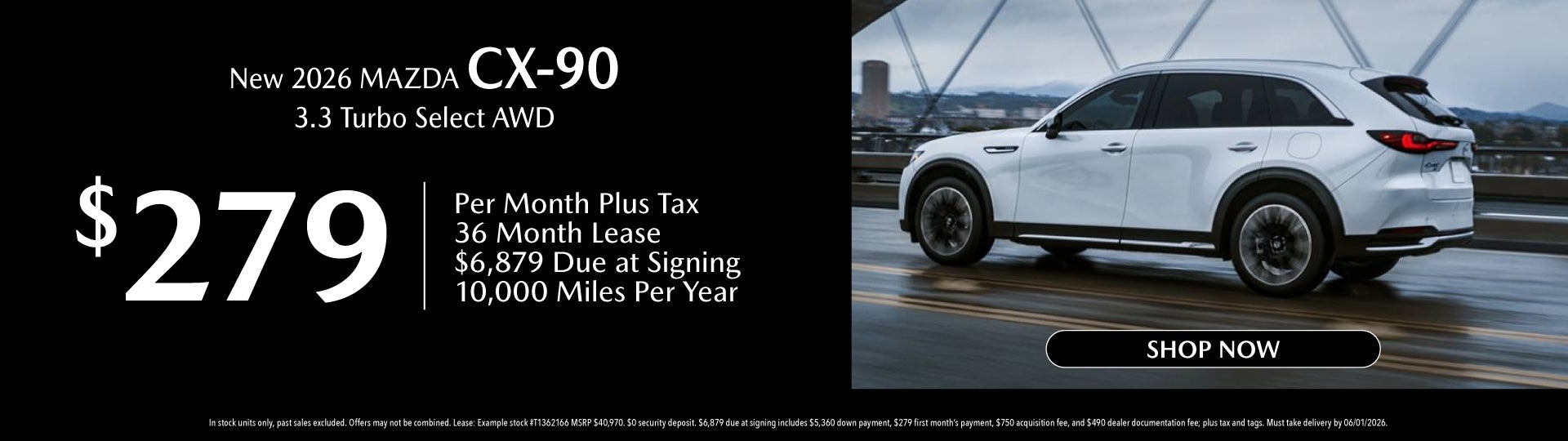 New 2026 MAZDA CX-90 3.3 Turbo Select AWD