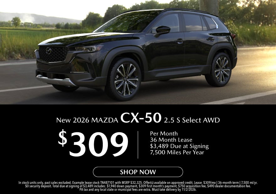 New 2026 MAZDA CX50 2.5S Select AWD