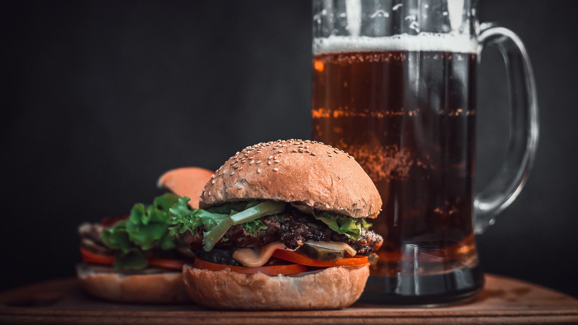 Burger and beer